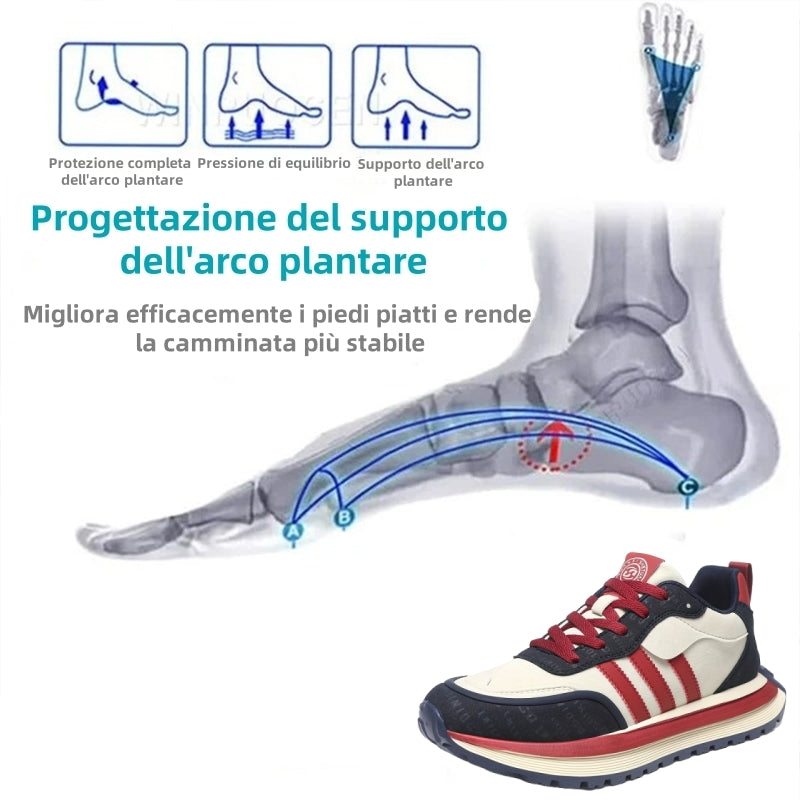 【⏰Sconto del 50% oggi - da non perdere】 Scarpe ortopediche dal design ergonomico - pelle di alta qualità + cuciture a mano 👞