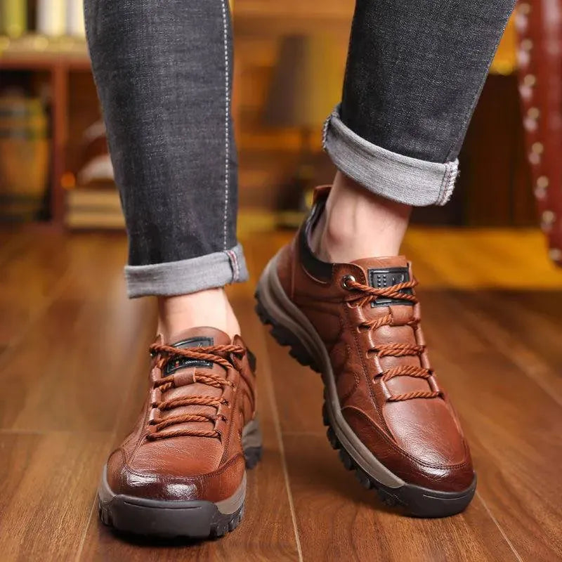 (🎉Saldi primaverili -50%, solo per oggi - da non perdere) - Scarpe ortopediche da uomo in autentica pelle di vitello australiana✅ Camminata comoda, sollievo dal dolore