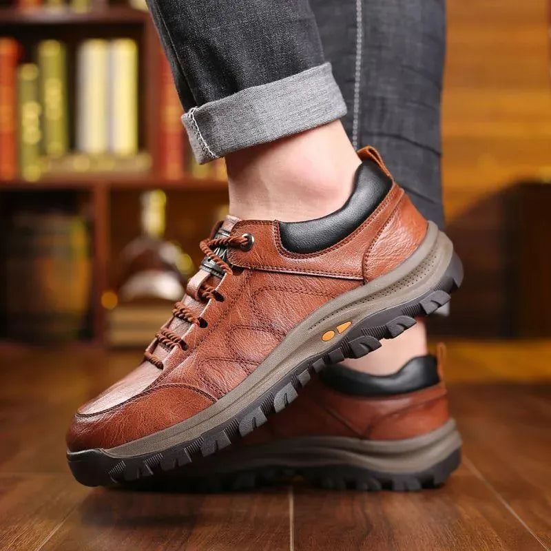 (🎉Saldi primaverili -50%, solo per oggi - da non perdere) - Scarpe ortopediche da uomo in autentica pelle di vitello australiana✅ Camminata comoda, sollievo dal dolore