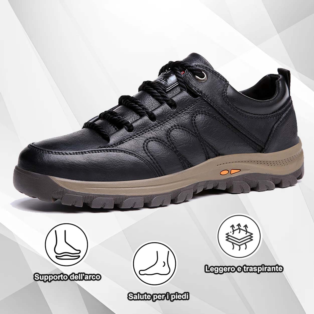 (🔥50% di sconto oggi - prendilo!) Scarpe ortopediche premium ed eleganti 👞 - Design ergonomico per alleviare il dolore