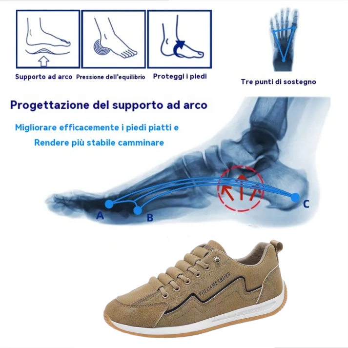 ๐ Scarpe da uomo in pelle di vitello prodotte in Australia ๐ Cucite a mano, facili da indossare e da togliere โ
Supporto dell'arco plantare, sollievo dal dolore - camminare confortevole