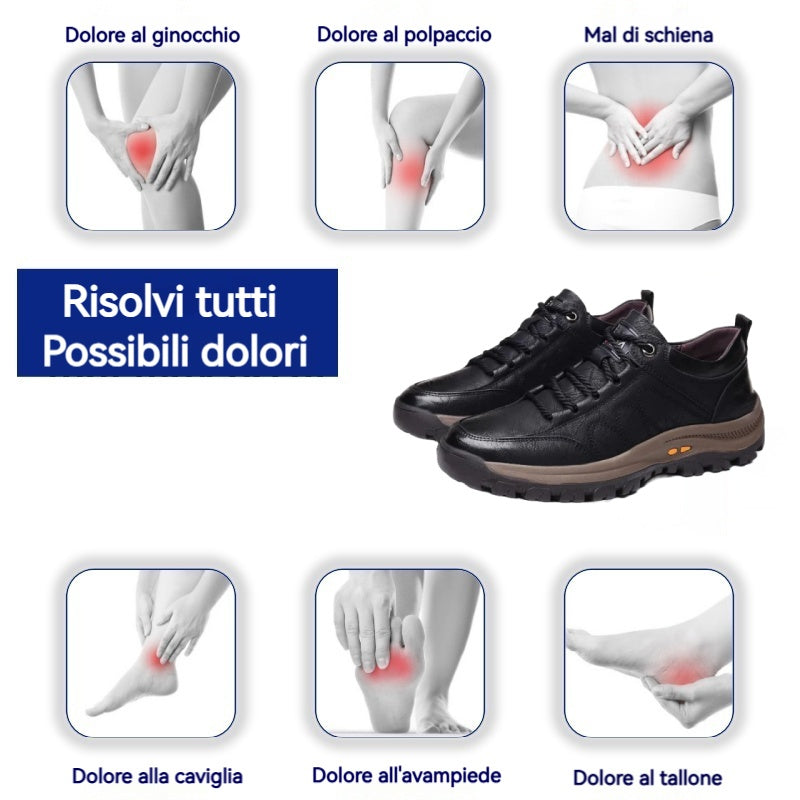 (🎉Saldi primaverili -50%, solo per oggi - da non perdere) - Scarpe ortopediche da uomo in autentica pelle di vitello australiana✅ Camminata comoda, sollievo dal dolore