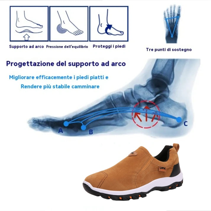๐ Scarpe da uomo in pelle di vitello prodotte in Australia ๐ Cucite a mano, facili da indossare e da togliere โ
Supporto dell'arco plantare, sollievo dal dolore - camminare confortevole
