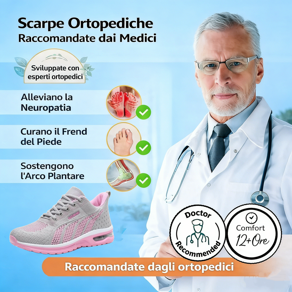 【⏰Ultimo giorno, 50% di sconto! Non perdete l'occasione!】Scarpe ortopediche ergonomiche con assorbimento degli urti,✅️scarpe ortopediche salutari progettate specificamente per le donne europee.