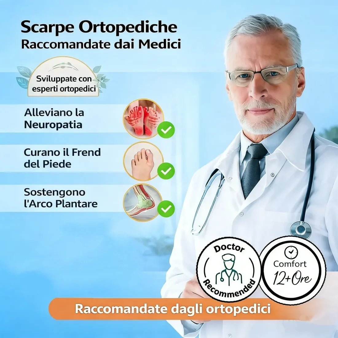 Scarpe ortopediche unisex DEVENP | Scarpe casual morbide, comode e traspiranti | Progettate ergonomicamente per alleviare il dolore alla schiena, alle articolazioni e ai piedi | Sconto del 50% per un periodo limitato, fino a esaurimento scorte