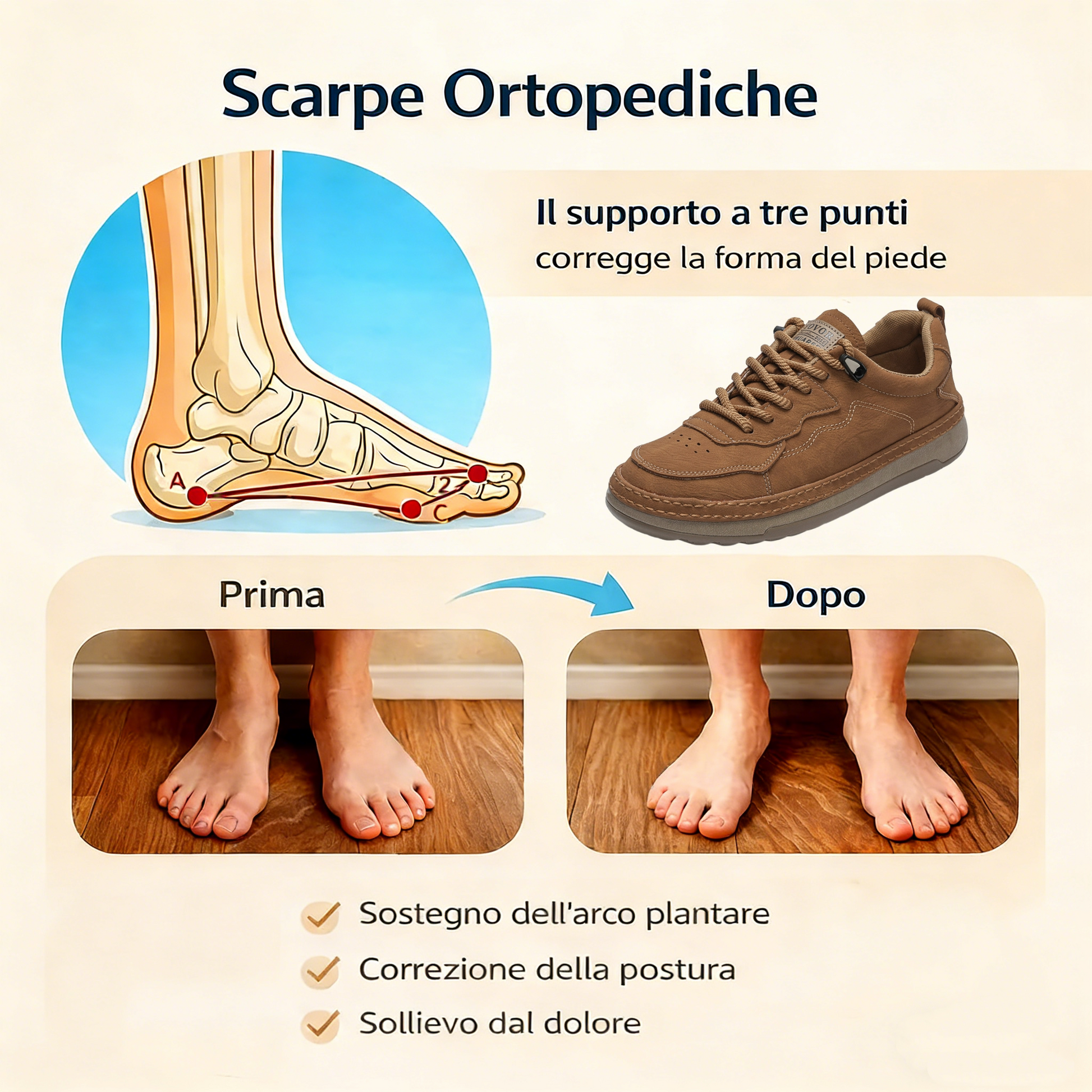 ⏰ Approfitta oggi dello sconto del 70%: non perdere l'occasione! Queste scarpe ortopediche ergonomiche in pelle scamosciata alleviano efficacemente il dolore ai piedi✅️.