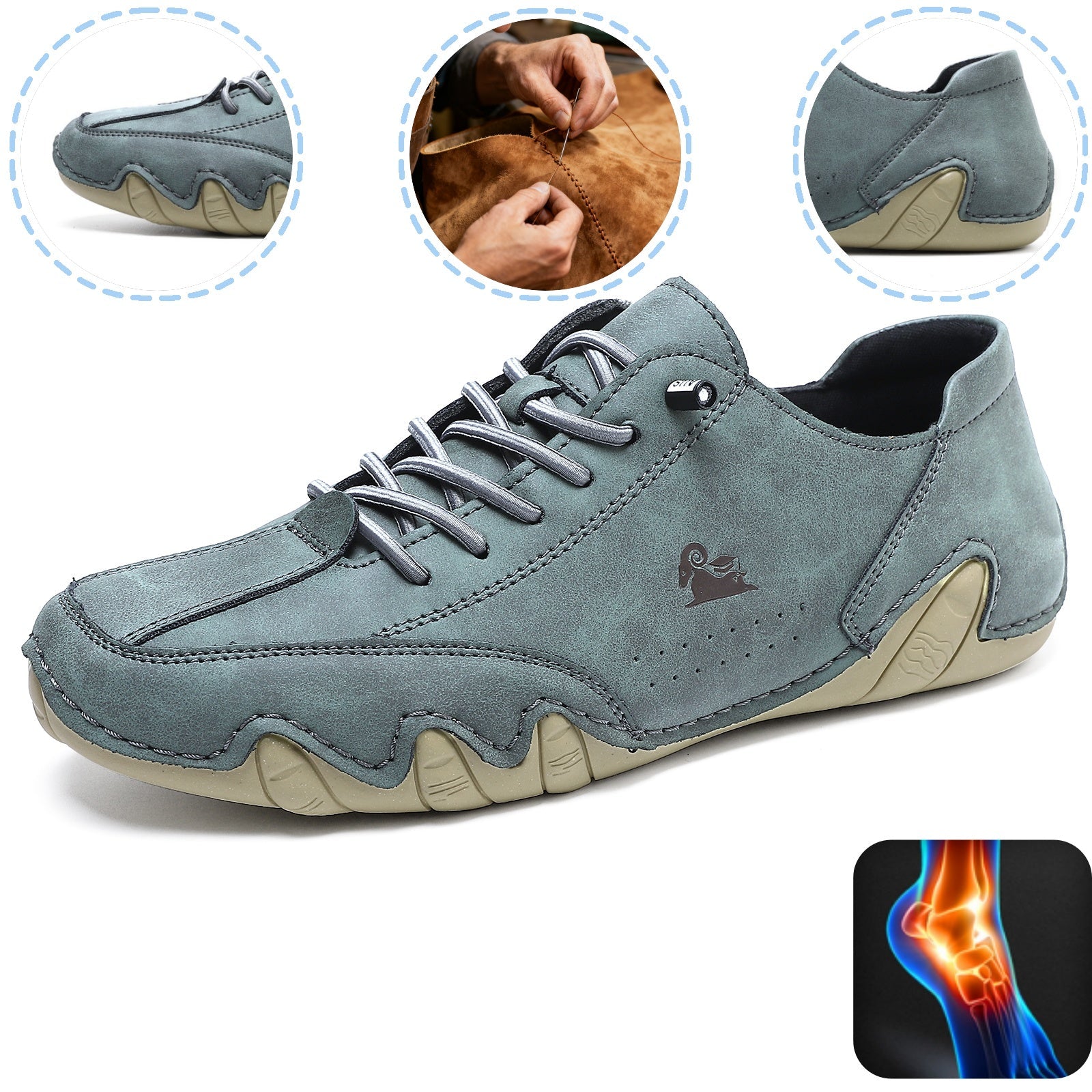 USERGOINGUSERGOING® - Scarpe ortopediche ergonomiche in pelle, impermeabili, alleviano il dolore ai piedi - unisex