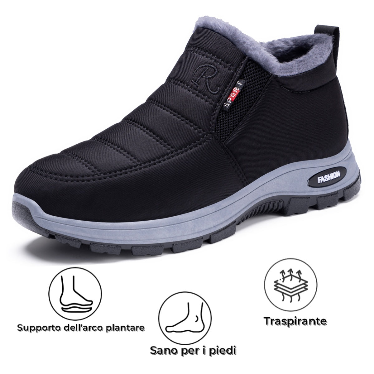 🔥Sconto del 67% oggi - Non perderlo!⏰Scarpa ortopedica invernale ergonomica per dolori a piedi, ginocchia e schiena - Unisex