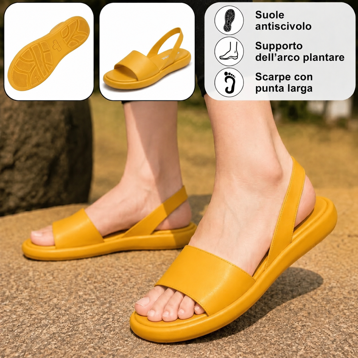 🔥 Sandali da donna comodi | Supporto ergonomico 👡 Disponibili in tutte le taglie: cammina con sicurezza
