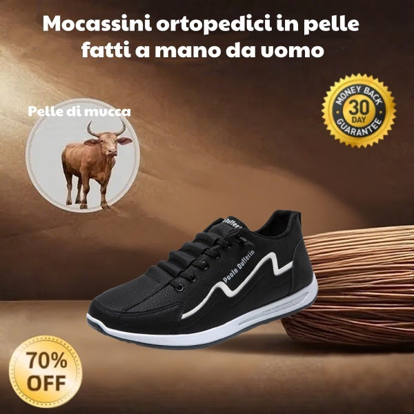 🐂 Scarpe da uomo in pelle di vitello prodotte in Australia 👞 Cucite a mano, facili da indossare e da togliere ✅ Supporto dell'arco plantare, sollievo dal dolore - camminare confortevole
