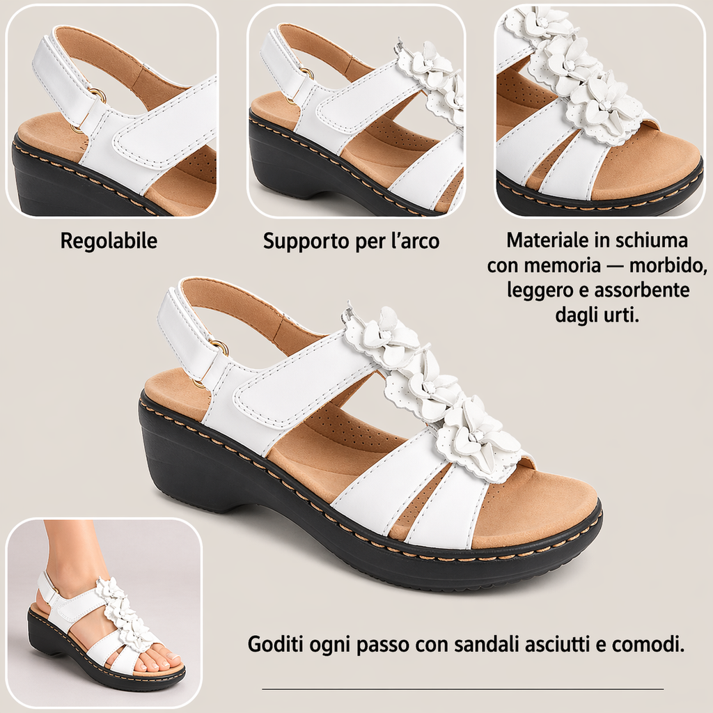 🔥 Sandali ortopedici estivi da donna — Supporto per l'arco plantare, tacco piatto — Ideali per chi soffre di fascite plantare — Facili, comodi e senza dolore a ogni passo ✅
