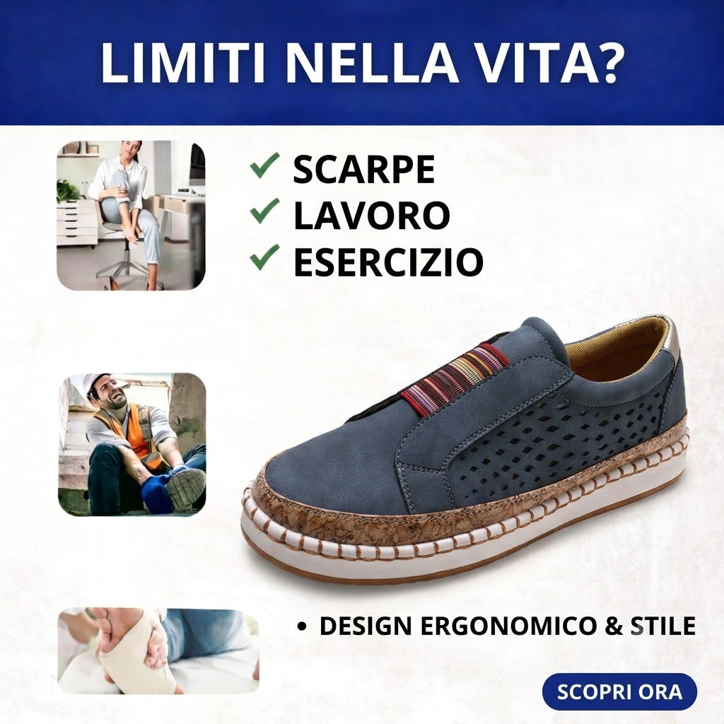 🎉Sconto del 30% oggi - non perdete l'occasione! ⏰ Scarpe estive ortopediche ergonomiche con supporto plantare 👞 Alleviano facilmente il dolore ai piedi