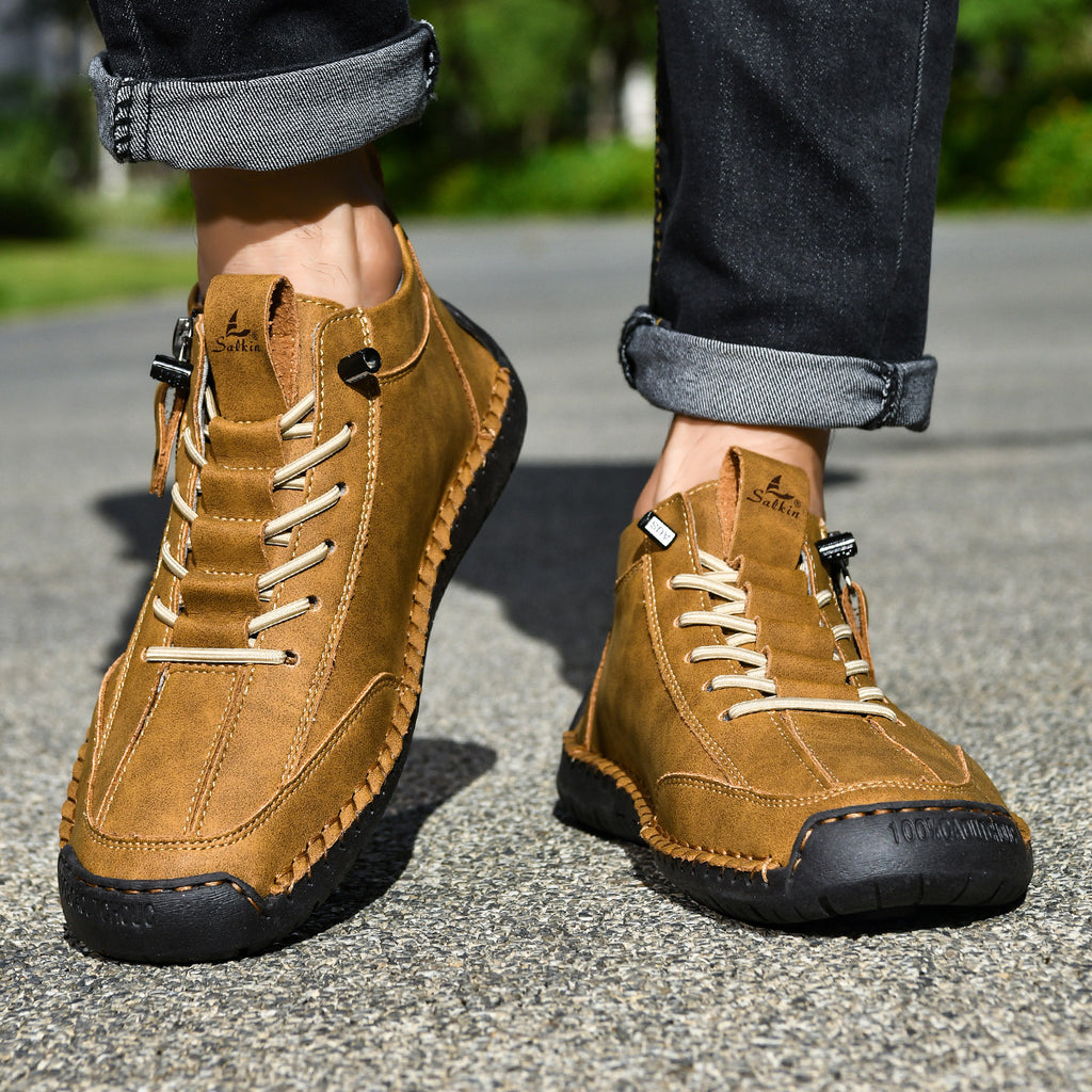 🔥 Sconto del 50% - Non lasciartelo sfuggire|Scarpe in Pelle "Zero Fatica": Zip Laterale, Supporto Plantare e suola antiscivolo – il design ergonomico allevia la fatica