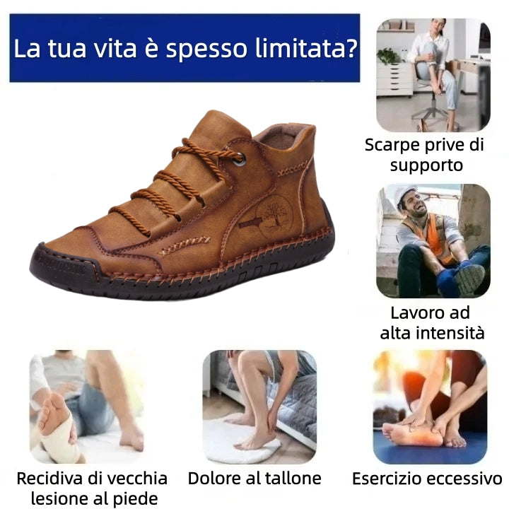 ⏰ Oggi sconto del 70% — Da non perdere!🐂 Nuove scarpe ortopediche da uomo in pelle bovina, impermeabili e antiscivolo,🦶 efficaci nell'alleviare il dolore ai piedi.