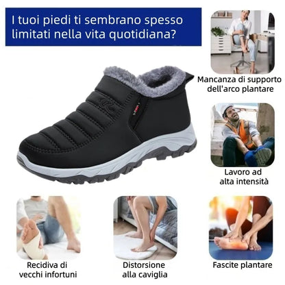 🔥Sconto del 67% oggi - Non perderlo!⏰Scarpa ortopedica invernale ergonomica per dolori a piedi, ginocchia e schiena - Unisex