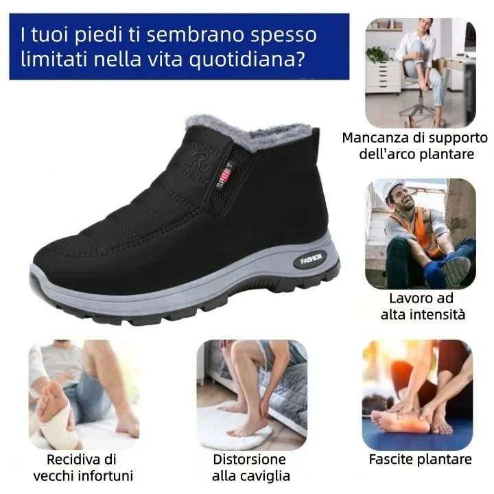 🔥Sconto del 67% oggi - Non perderlo!⏰Scarpa ortopedica invernale ergonomica per dolori a piedi, ginocchia e schiena - Unisex