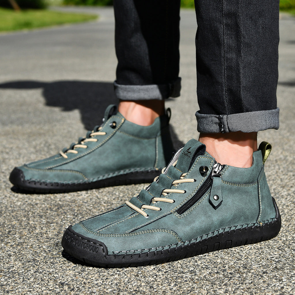🔥 Sconto del 50% - Non lasciartelo sfuggire|Scarpe in Pelle "Zero Fatica": Zip Laterale, Supporto Plantare e suola antiscivolo – il design ergonomico allevia la fatica