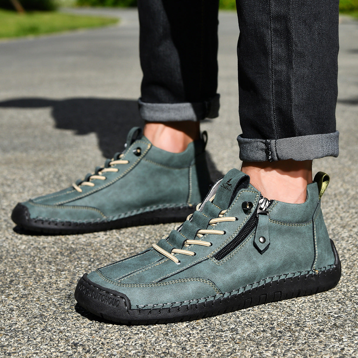 🔥 Sconto del 50% - Non lasciartelo sfuggire|Scarpe in Pelle "Zero Fatica": Zip Laterale, Supporto Plantare e suola antiscivolo – il design ergonomico allevia la fatica
