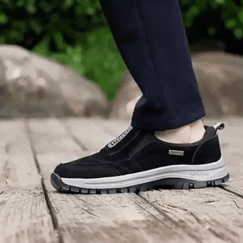 USERGOING® - Scarpe terapeutiche in pelle scamosciata ✅ Ortesi intelligenti + Risolve il dolore al tallone, la fascite e i dolori muscolari