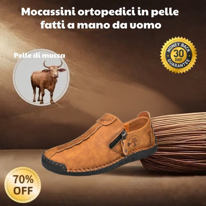 🐂 Scarpe da uomo in pelle di vitello prodotte in Australia 👞 Cucite a mano, facili da indossare e da togliere ✅ Supporto dell'arco plantare, sollievo dal dolore - camminare confortevole