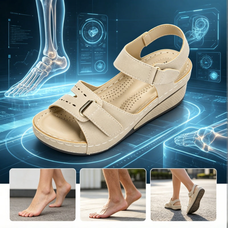 【⏰Ultimo giorno, 70% di sconto! Non perdete l'occasione!】Sandali ortopedici dal design ergonomico con assorbimento degli urti, ✅️scarpe ortopediche salutari progettate specificamente per le donne europee.