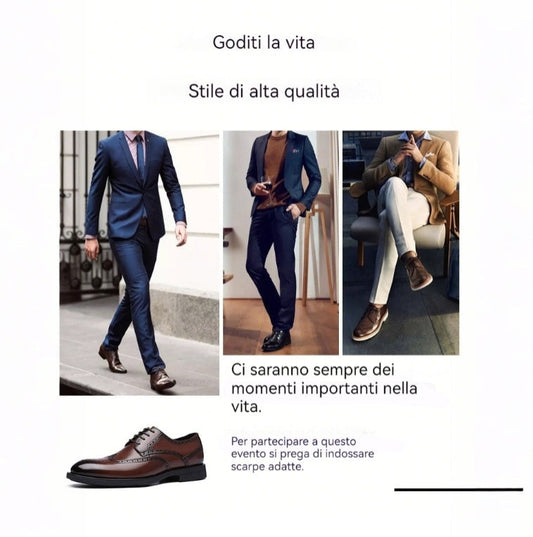 Scarpe ortopediche da uomo Usergoing®| Scarpe in vera pelle comode e di alta qualità | Design ergonomico per alleviare il disagio alla schiena, alle articolazioni e ai piedi | Sconto del 50% per un periodo limitato, fino a esaurimento scorte