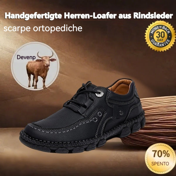 Scarpe ortopediche da uomo DEVENP | Scarpe comode in pelle di vitello cucite a mano | Design ergonomico per alleviare il dolore alla schiena, alle articolazioni e ai piedi | Sconto del 50% per un periodo limitato, fino a esaurimento scorte