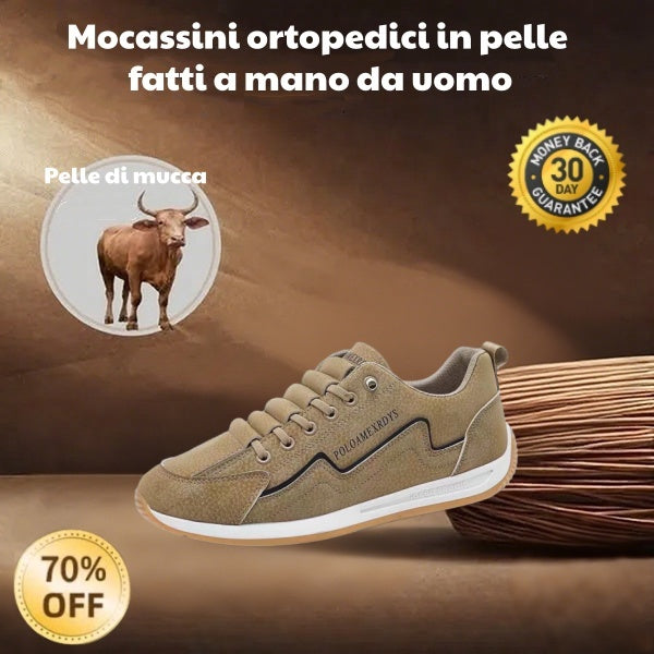 🐂 Scarpe da uomo in pelle di vitello prodotte in Australia 👞 Cucite a mano, facili da indossare e da togliere ✅ Supporto dell'arco plantare, sollievo dal dolore - camminare confortevole