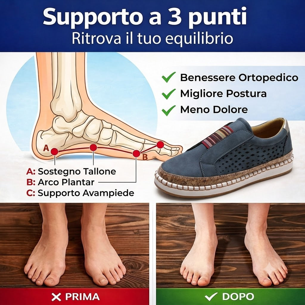 🎉Sconto del 30% oggi - non perdete l'occasione! ⏰ Scarpe estive ortopediche ergonomiche con supporto plantare 👞 Alleviano facilmente il dolore ai piedi