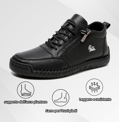 Scarpe ortopediche unisex USERGOING®| Pelle di vitello impermeabile e antiscivolo di alta qualità | Design ergonomico per alleviare il fastidio a schiena, articolazioni e piedi | Sconto del 50% per un periodo limitato, fino a esaurimento scorte
