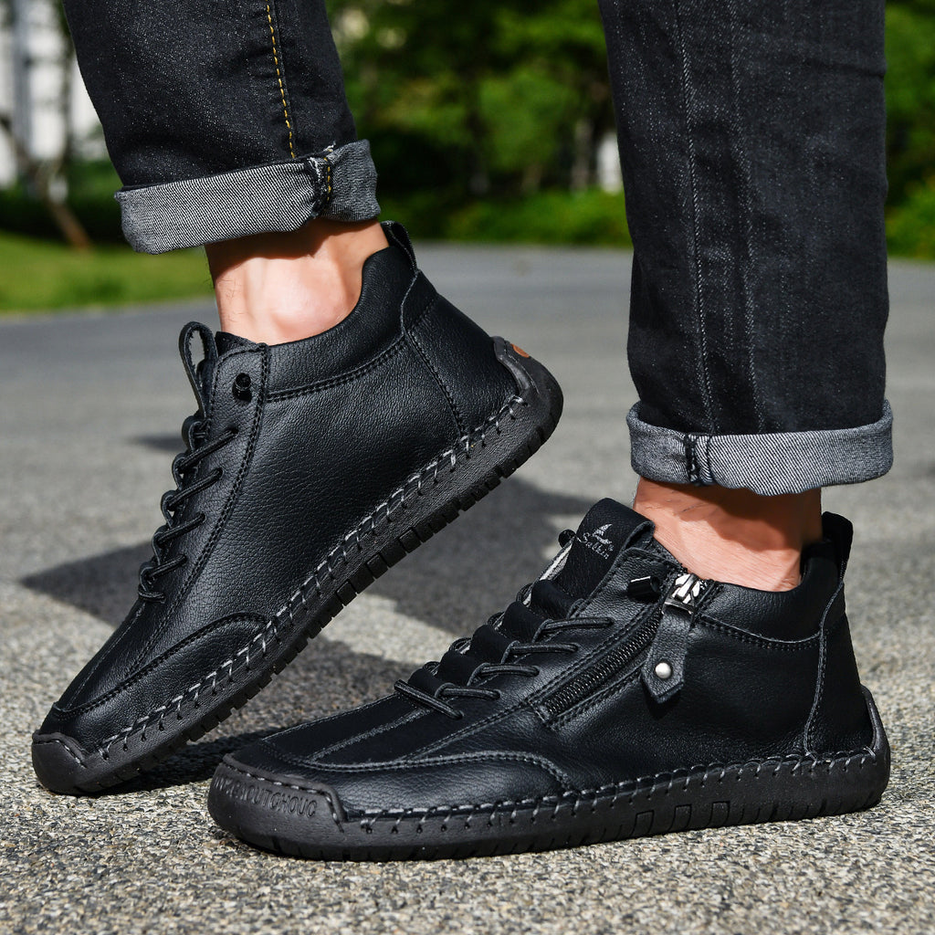 🔥 Sconto del 50% - Non lasciartelo sfuggire|Scarpe in Pelle "Zero Fatica": Zip Laterale, Supporto Plantare e suola antiscivolo – il design ergonomico allevia la fatica