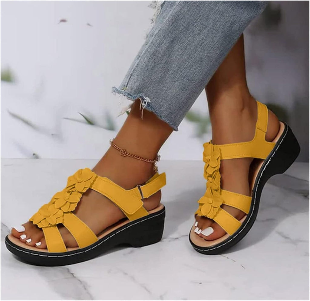 🔥 Sandali ortopedici estivi da donna — Supporto per l'arco plantare, tacco piatto — Ideali per chi soffre di fascite plantare — Facili, comodi e senza dolore a ogni passo ✅