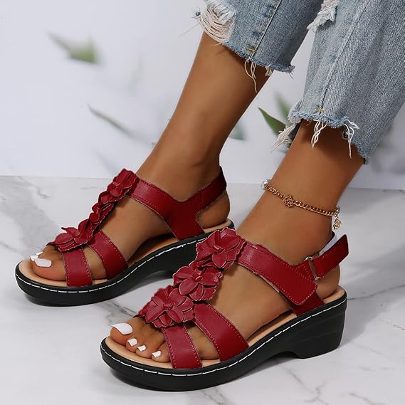 🔥 Sandali ortopedici estivi da donna — Supporto per l'arco plantare, tacco piatto — Ideali per chi soffre di fascite plantare — Facili, comodi e senza dolore a ogni passo ✅