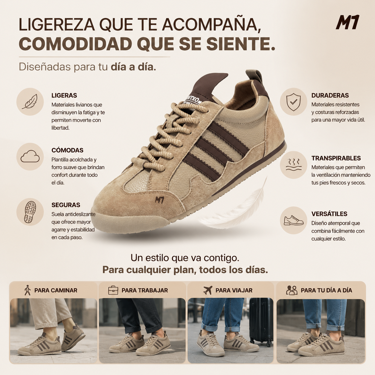 【🎁Offerta a tempo limitato】Scarpe da passeggio dal design ergonomico 👞Suola ammortizzata + suola antiscivolo ✅ Supporto dell'arco plantare per una camminata confortevole✅