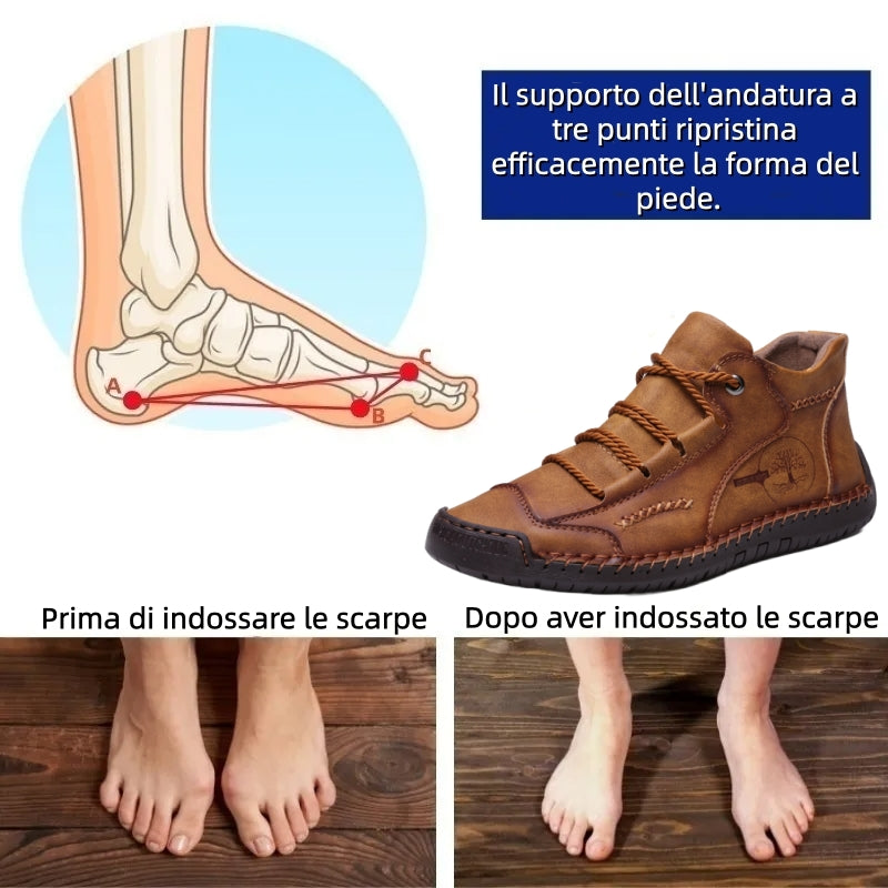 ⏰ Oggi sconto del 70% — Da non perdere!🐂 Nuove scarpe ortopediche da uomo in pelle bovina, impermeabili e antiscivolo,🦶 efficaci nell'alleviare il dolore ai piedi.