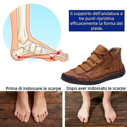 ⏰ Oggi sconto del 70% — Da non perdere!🐂 Nuove scarpe ortopediche da uomo in pelle bovina, impermeabili e antiscivolo,🦶 efficaci nell'alleviare il dolore ai piedi.