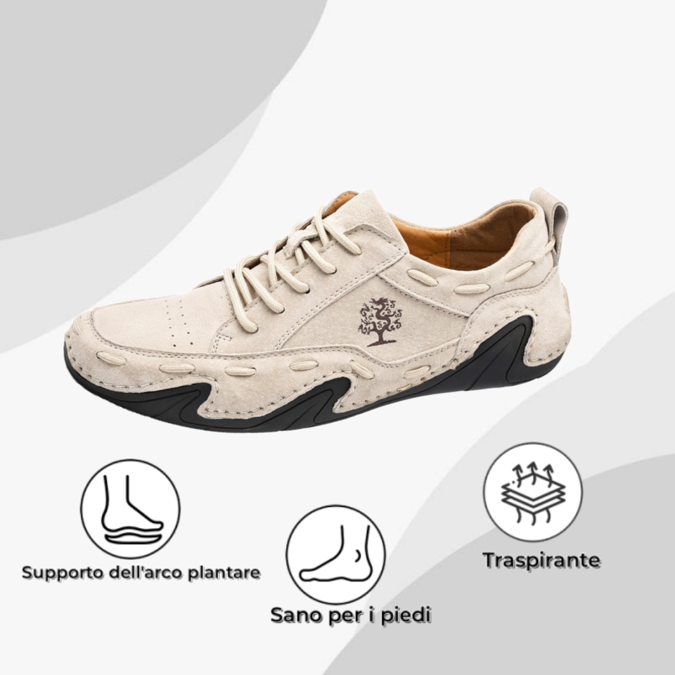 【⏰Sconto del 50% oggi - da non perdere】 Scarpe ortopediche dal design ergonomico - pelle di alta qualità + cuciture a mano 👞