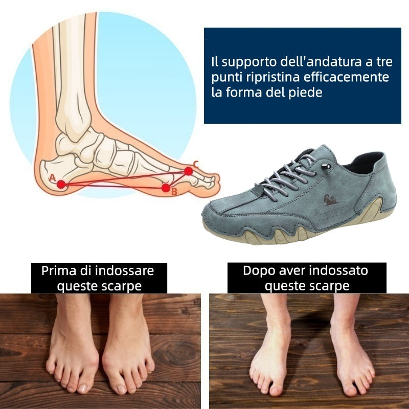 USERGOINGUSERGOING® - Scarpe ortopediche ergonomiche in pelle, impermeabili, alleviano il dolore ai piedi - unisex