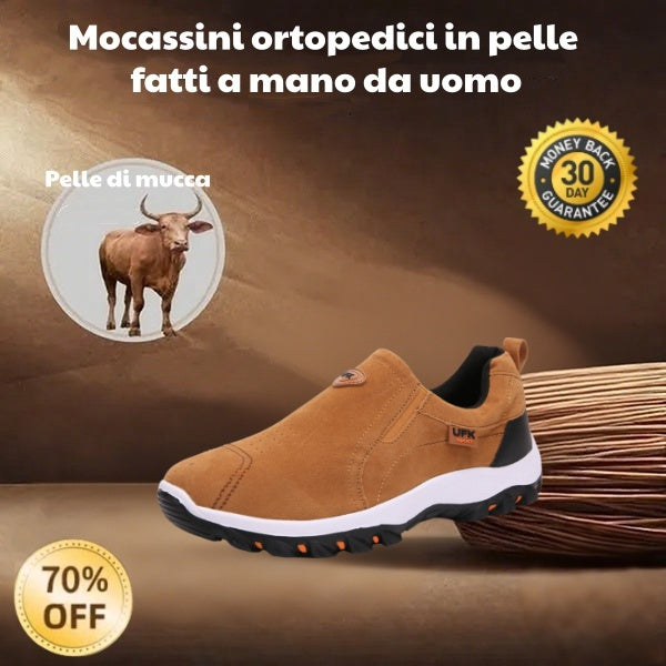 🐂 Scarpe da uomo in pelle di vitello prodotte in Australia 👞 Cucite a mano, facili da indossare e da togliere ✅ Supporto dell'arco plantare, sollievo dal dolore - camminare confortevole