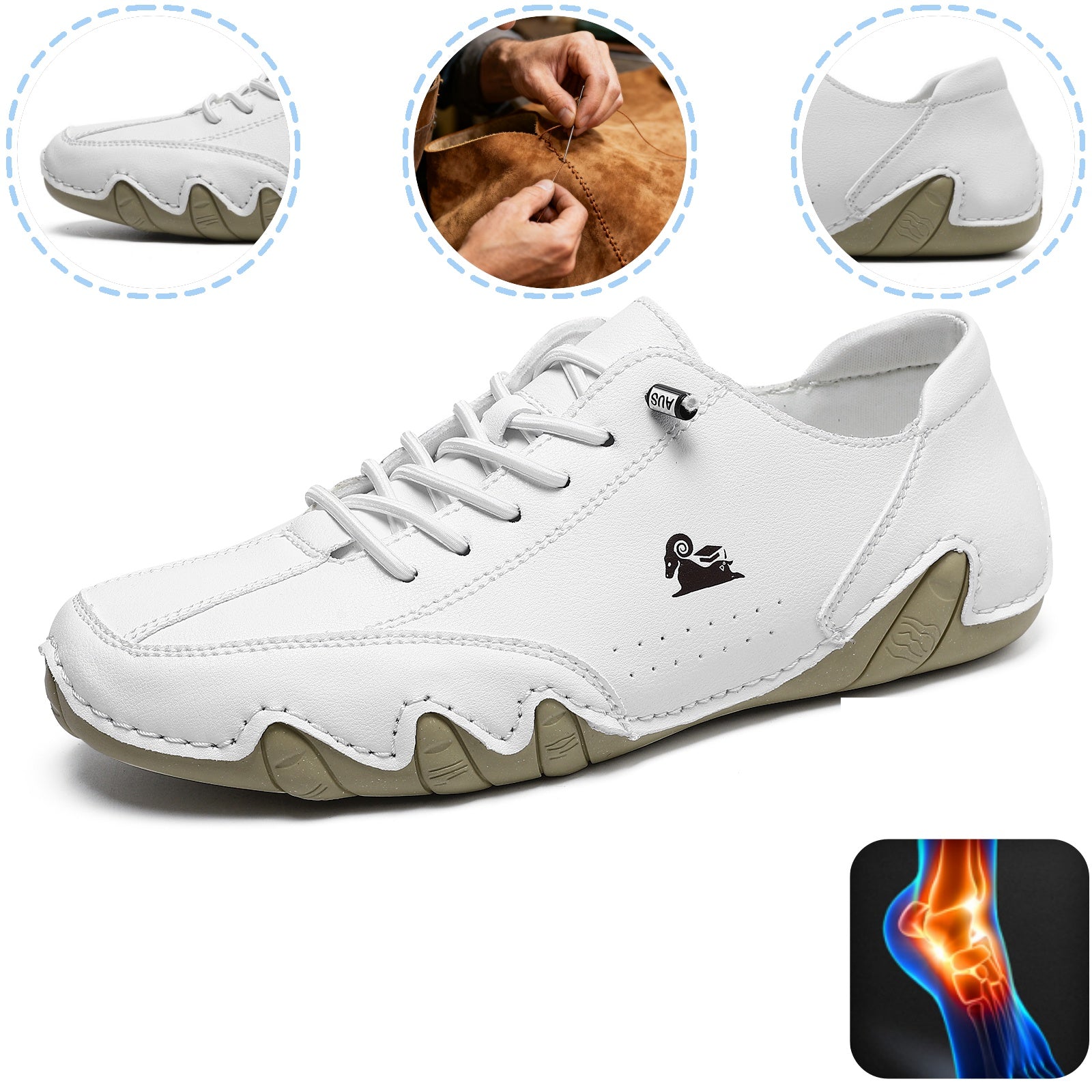 USERGOINGUSERGOING® - Scarpe ortopediche ergonomiche in pelle, impermeabili, alleviano il dolore ai piedi - unisex