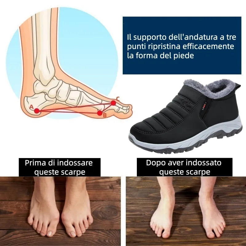 🔥Sconto del 67% oggi - Non perderlo!⏰Scarpa ortopedica invernale ergonomica per dolori a piedi, ginocchia e schiena - Unisex