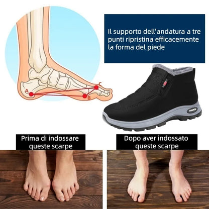 🔥Sconto del 67% oggi - Non perderlo!⏰Scarpa ortopedica invernale ergonomica per dolori a piedi, ginocchia e schiena - Unisex