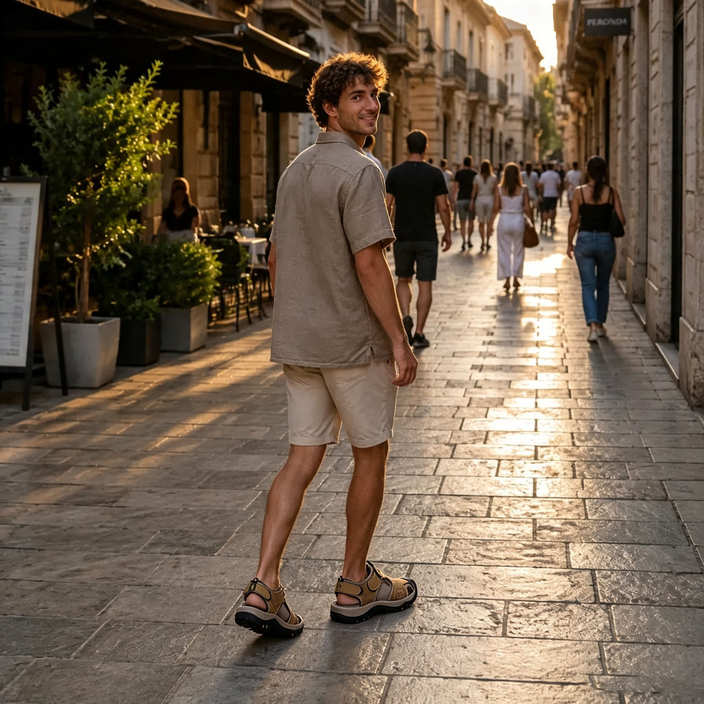 Scarpe da uomo🎉Sconto del 40% oggi - non perdete l'occasione! ⏰ Scarpe estive ortopediche ergonomiche con supporto plantare 👞 Alleviano facilmente il dolore ai piedi