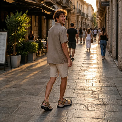 Scarpe da uomo🎉Sconto del 40% oggi - non perdete l'occasione! ⏰ Scarpe estive ortopediche ergonomiche con supporto plantare 👞 Alleviano facilmente il dolore ai piedi