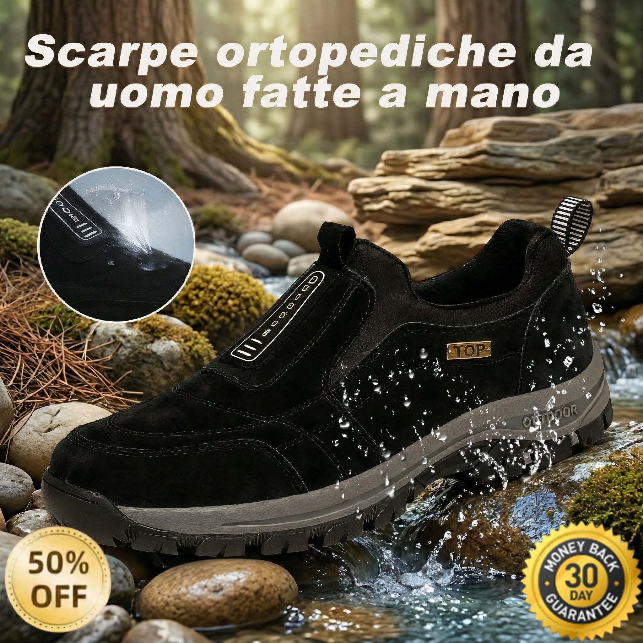 🎁Ultimo giorno per usufruire dello sconto del 50%, non perderlo! ⏰Allevia il dolore ai piedi e la fascite - Scarpe ortopediche impermeabili e antiscivolo🔴