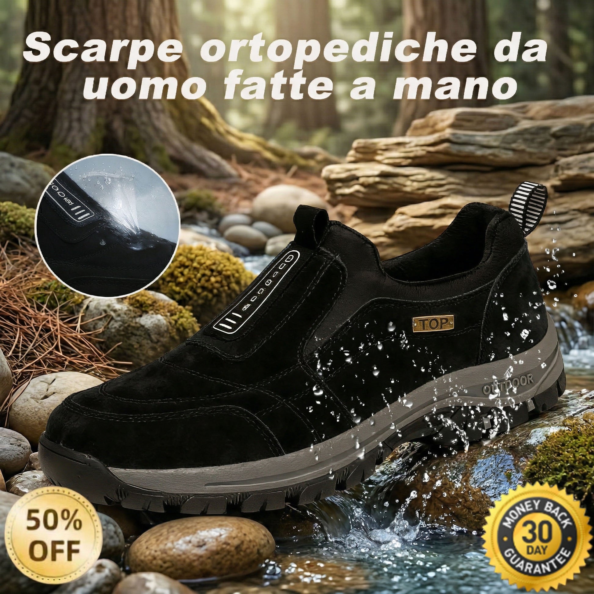 🎁Ultimo giorno per usufruire dello sconto del 50%, non perderlo! ⏰Allevia il dolore ai piedi e la fascite - Scarpe ortopediche impermeabili e antiscivolo🔴