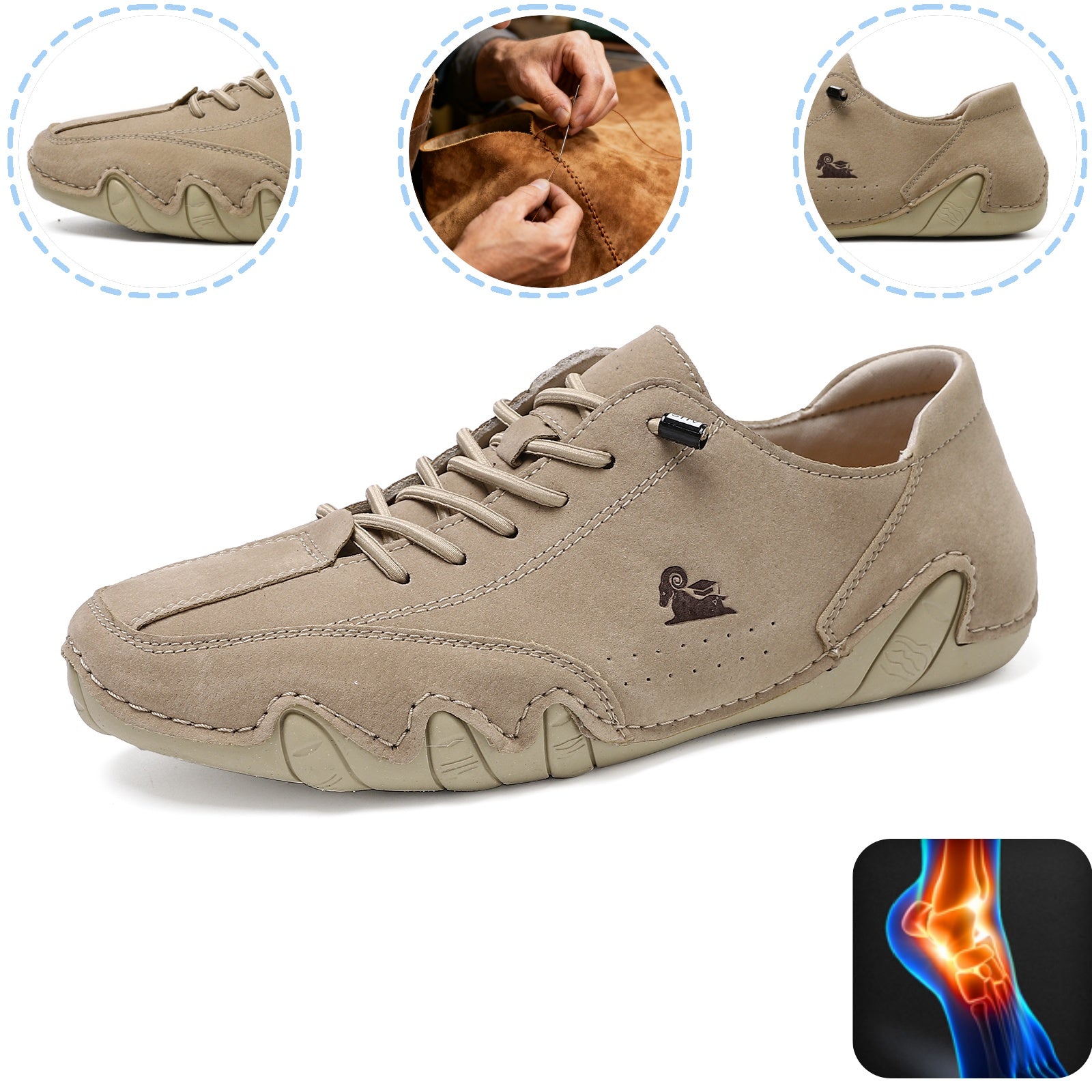 USERGOINGUSERGOING® - Scarpe ortopediche ergonomiche in pelle, impermeabili, alleviano il dolore ai piedi - unisex