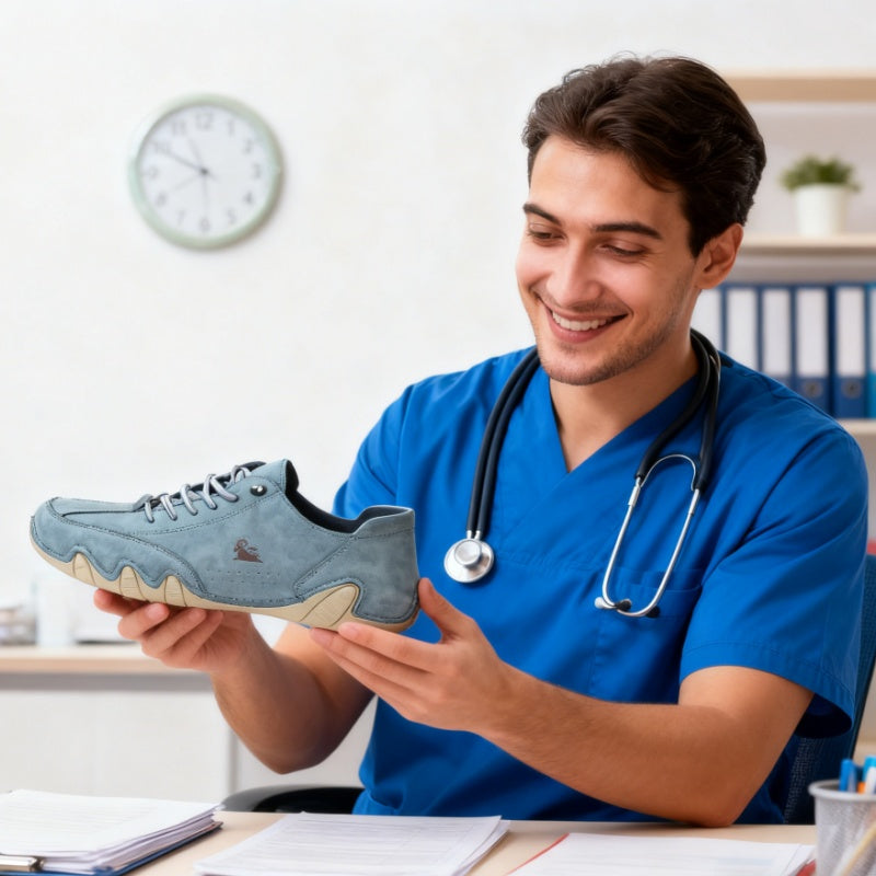 USERGOINGUSERGOING® - Scarpe ortopediche ergonomiche in pelle, impermeabili, alleviano il dolore ai piedi - unisex