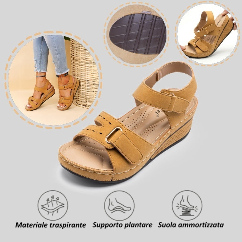 【⏰Ultimo giorno, 70% di sconto! Non perdete l'occasione!】Sandali ortopedici dal design ergonomico con assorbimento degli urti, ✅️scarpe ortopediche salutari progettate specificamente per le donne europee.