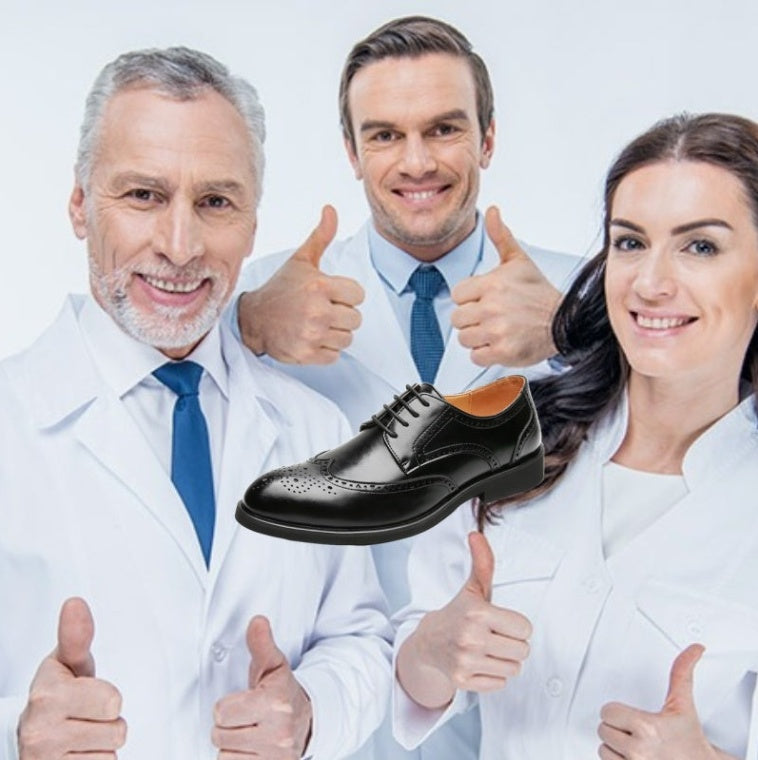 Scarpe ortopediche da uomo Usergoing®| Scarpe in vera pelle comode e di alta qualità | Design ergonomico per alleviare il disagio alla schiena, alle articolazioni e ai piedi | Sconto del 50% per un periodo limitato, fino a esaurimento scorte